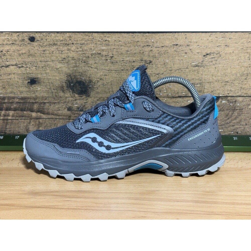 Saucony Excursion TR15 Hiking Running Comfort Shadow Jewl Sneaker Gray Teal 8